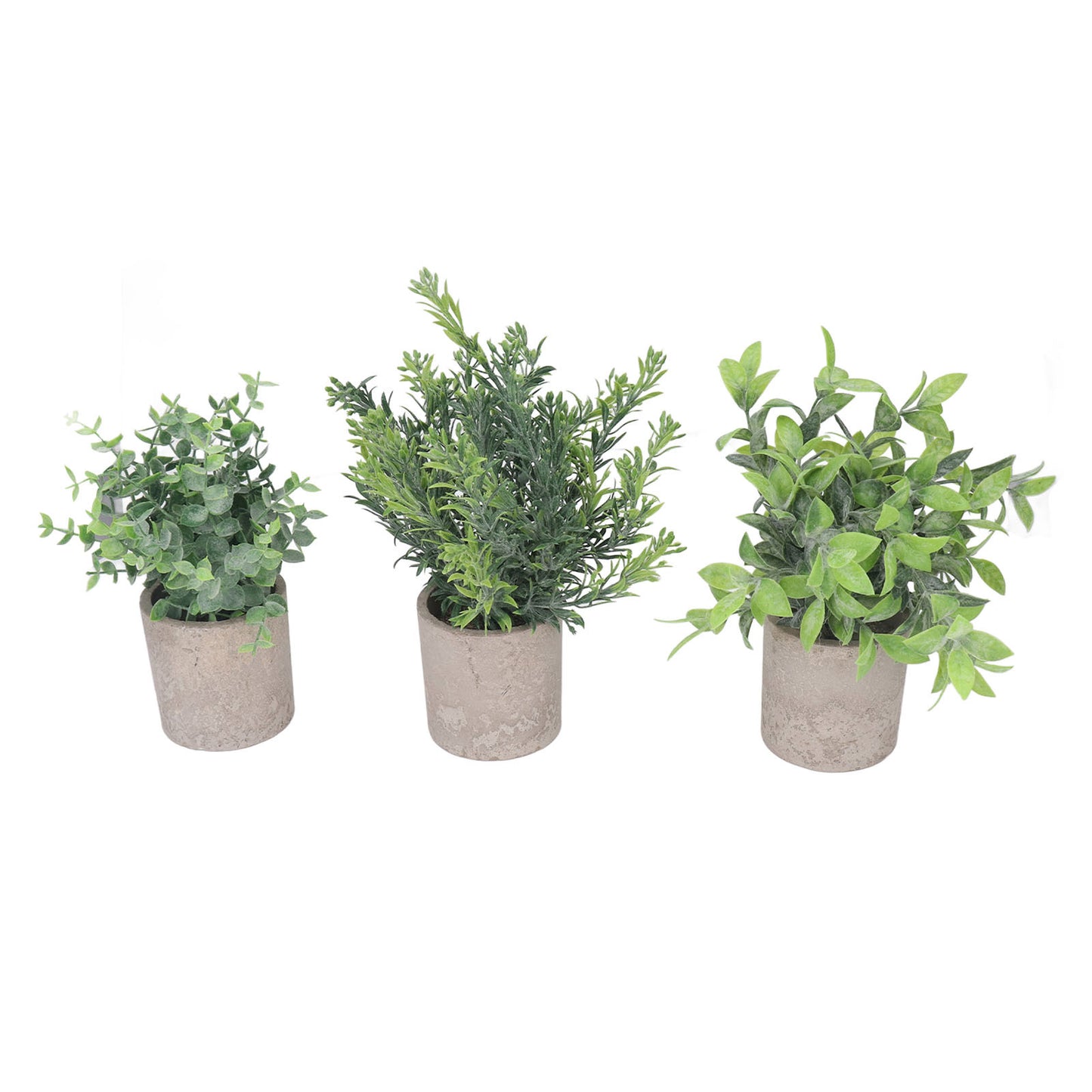 3 Pack Artificial Pot Plant Decorative Fake Faux Potted Eucalyptus Plants for Desktop Office